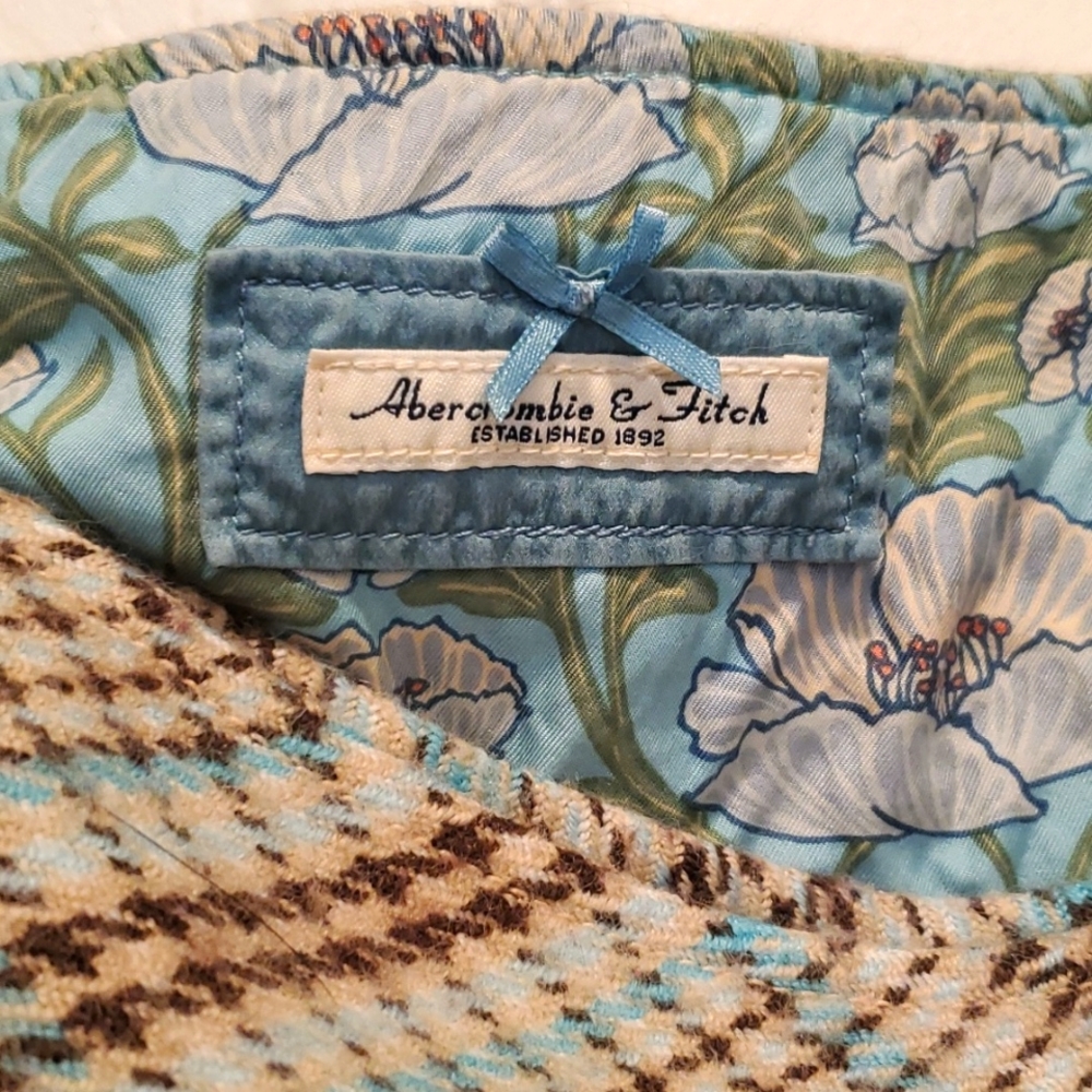 Vintage Abercrombie & Fitch pleated mini skirt wool and silk